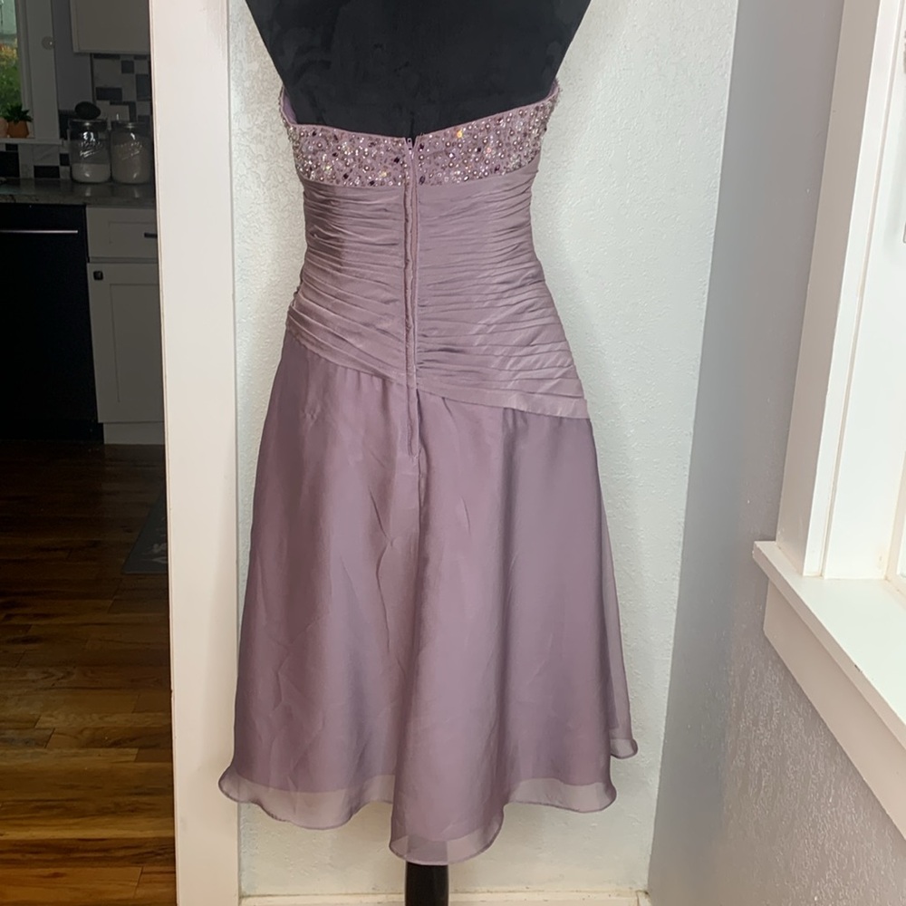 Sarah Danielle Evening dress lavender beaded sleeveless prom wedding cocktail 6 - Picture 2 of 6